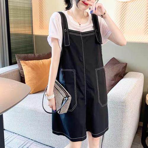 夏季单色背带裤，女装，斐媞梦 FTM