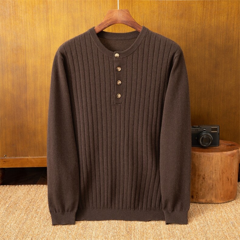 男士羊绒衫加厚保暖羊绒衫时尚百搭款式，男装羊绒套衫，米亚康羊绒