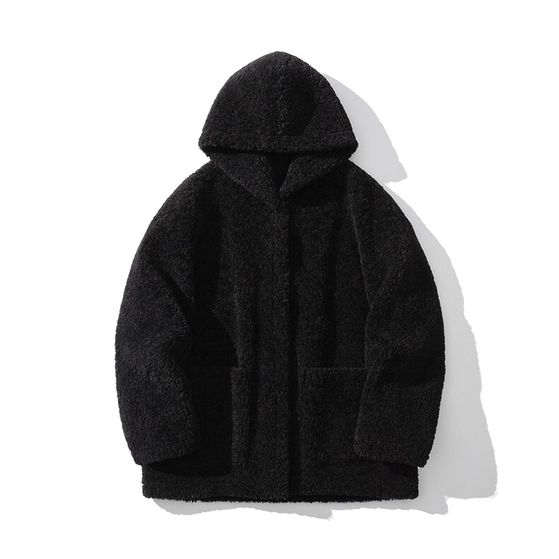 1白底派克服连帽大口袋皮毛一体棉衣男轻奢棉服男77940P158控218,男装棉衣,星座226-2