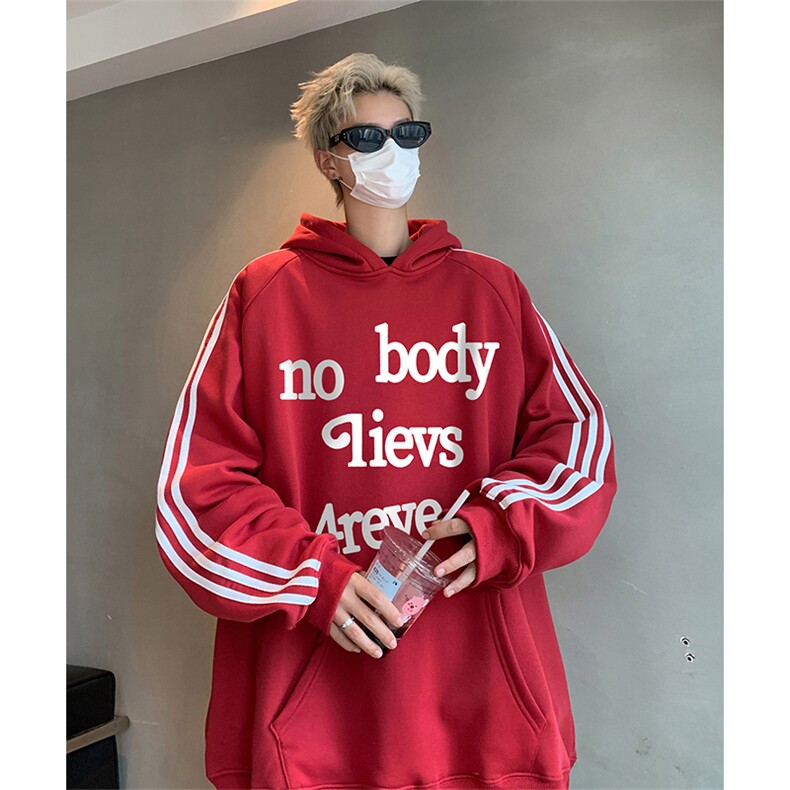 抖音得物供货提供视频秋冬重磅美式宽松织带连帽卫衣0615,男装卫衣,电商A486