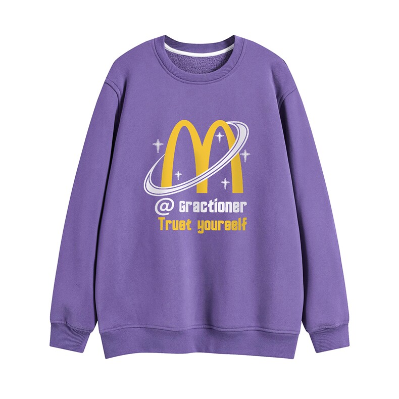 白底23新款秋季时尚百搭宽松字母印花套头情侣外套W1033P30控48，女装短外套，电商A247-1