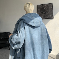 控价158牛仔棉衣男大码加绒羊羔绒牛仔棉服男棉袄NM53274-P140，男装棉衣，电商A040