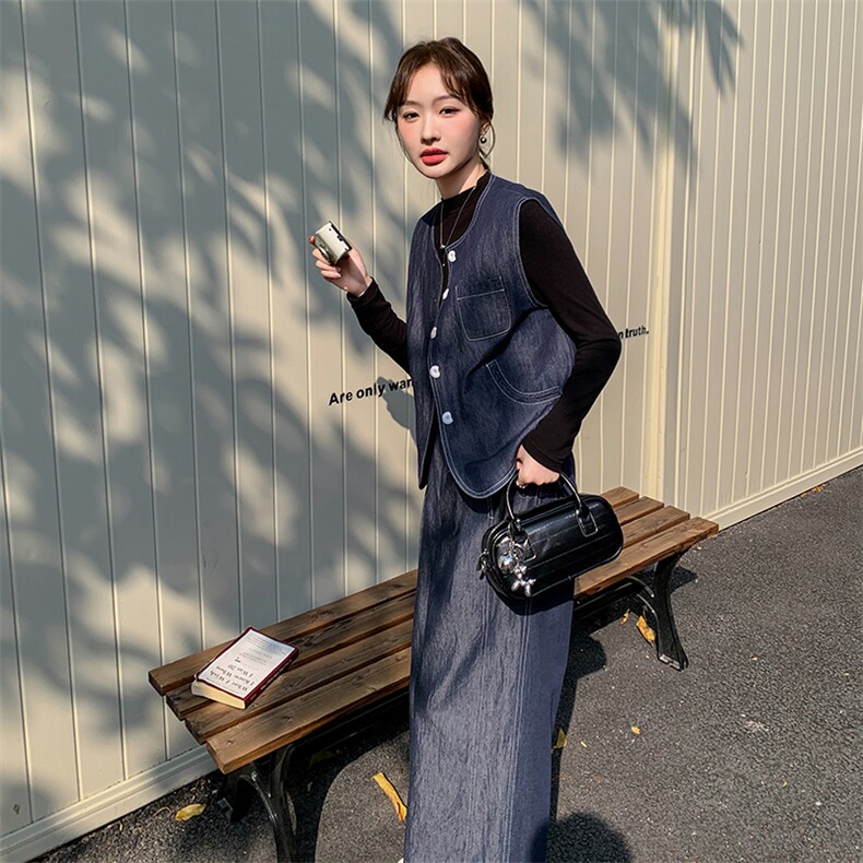 2025年春季新款马甲两件套,女装套装/套裙,秋水欣儿