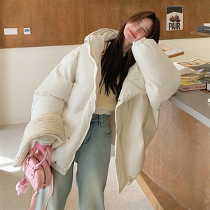 甜美氛围感优雅连帽羽绒服女冬季2025年超好看休闲90白鸭绒厚外套图片