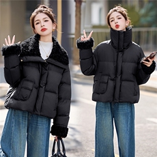 羽绒服女2026冬季新款时尚小个子短款气质今年流行曝款大翻领外套，女装羽绒服，意芙