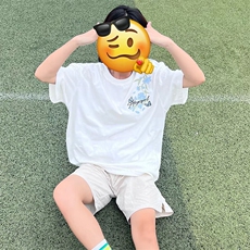 万针全刺绣解构设计260克重磅双纱纯棉高品质美式高街短袖T恤特35，男装T恤，电商A486