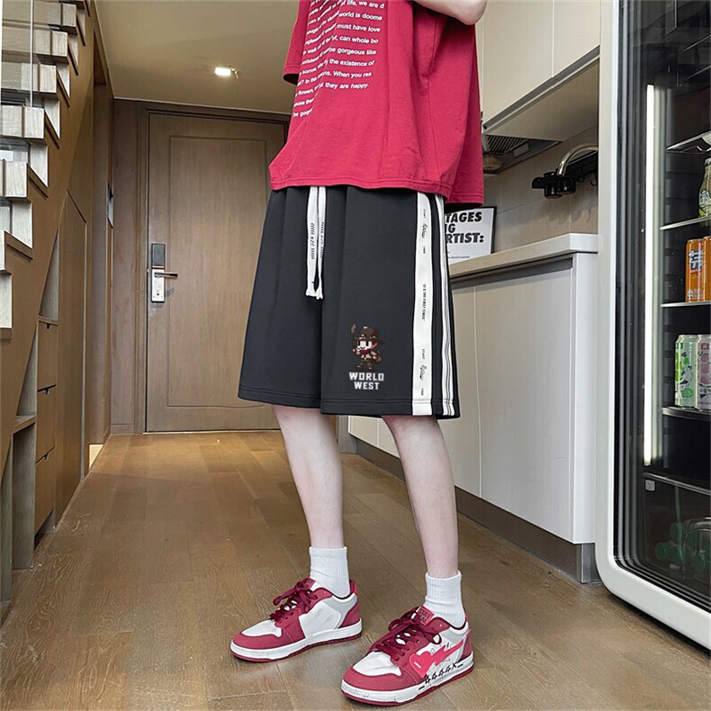 像素小人休闲裤潮流短裤1209-1-DK13-P30现货不缺货，男装牛仔裤，星座1209-1