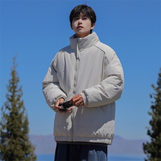 现货冬季美式休闲加厚雪山外套夹克立领纯色三防户外工装棉服，男装夹克，电商A486