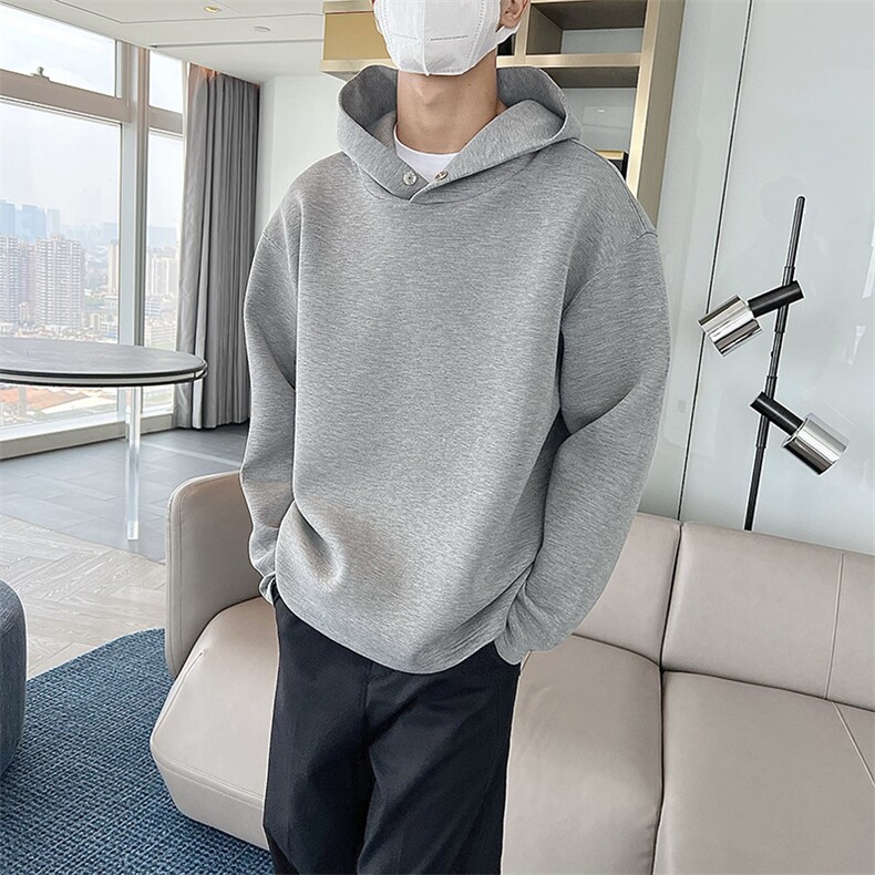 抖音得物品质26春装美式高街重磅纯色一粒扣连帽卫衣外套W85,女装短外套,电商A486-1