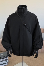 JK5002/P65春装新款个性简约纯色立领夹克男潮流飞行员上衣外套，男装夹克，电商A141