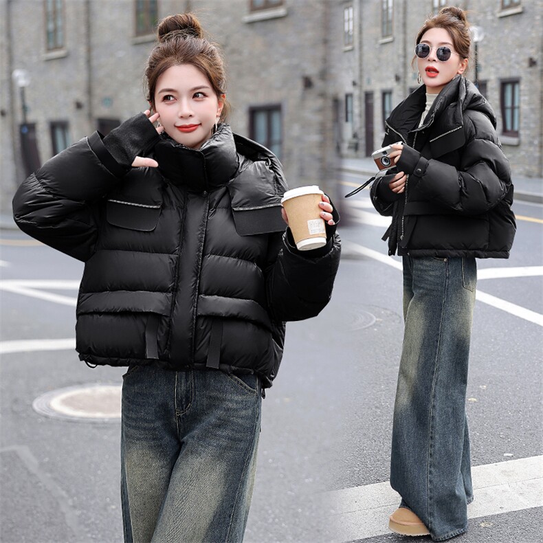 短款羽绒服女2025冬季新款韩版小个子超好看显白休闲连帽保暖外套,女装羽绒服,意芙