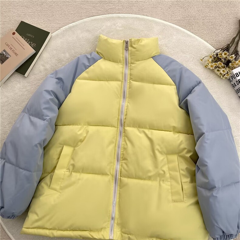 面包棉服冬季男女同款立领撞色拼接舒适保暖棉衣外套TTL22P78,男装棉衣,星座1013-5