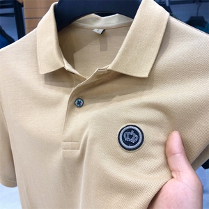 2023夏季新款短袖T恤保罗polo衫中年商务休闲男装半袖翻领男薄款图片