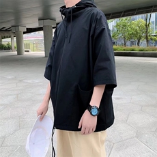 男连帽T恤五分袖T38P32，男装T恤，星座1116-2