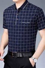 短袖t恤男士翻领POLO上衣修身打底衫棉弹力春夏季男装半袖体恤，男装T恤，电商B212（原钱塘6029）