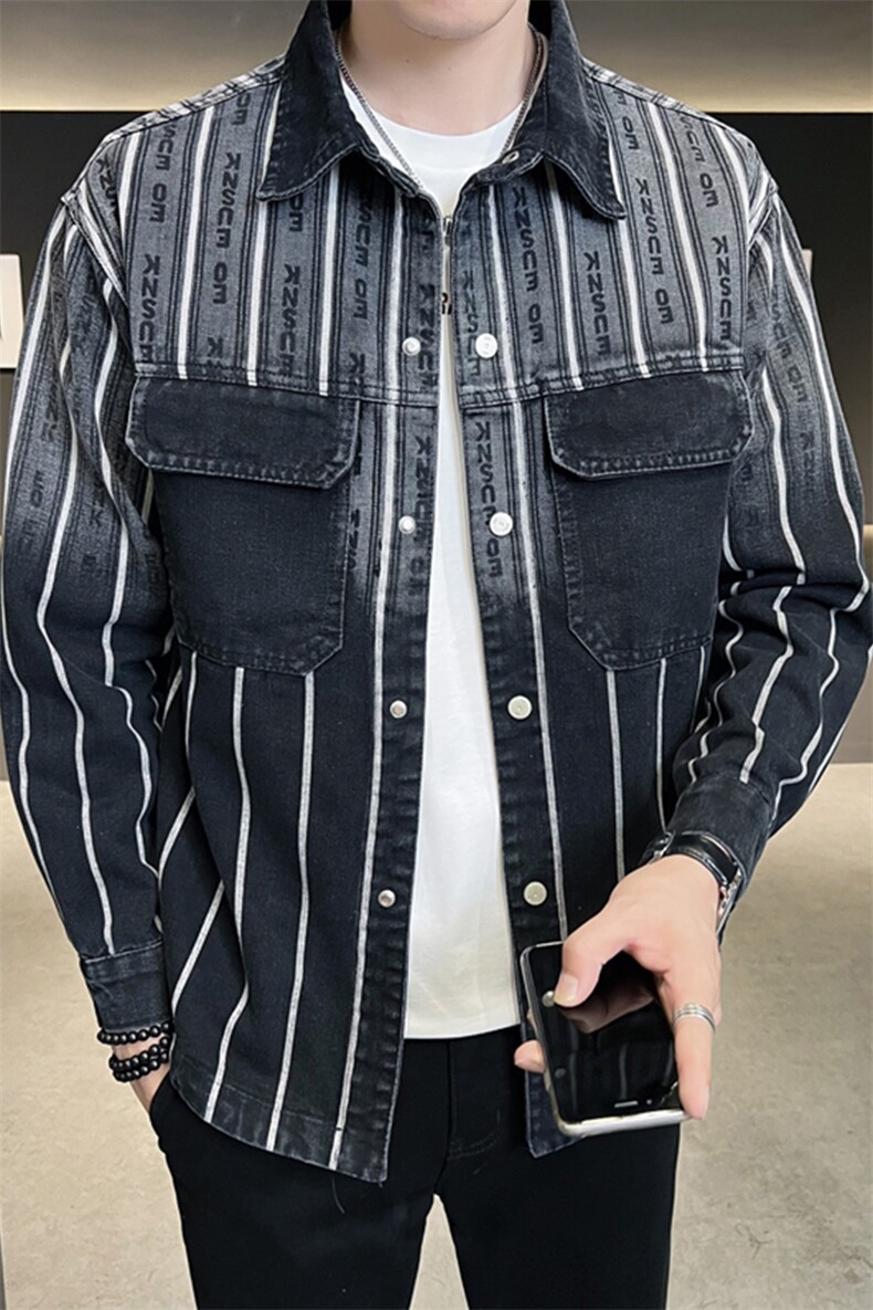 2023新款夹克外套男秋冬牛仔渐变洗水大码宽松休闲外套jk806-p98,男装夹克,电商D303
