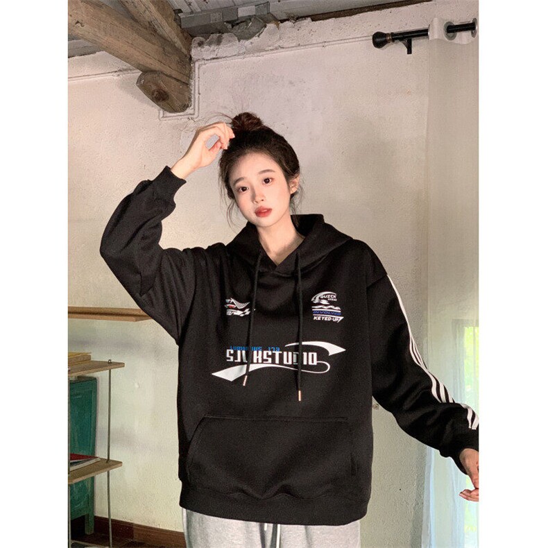 EE081-P65卫衣男女情侣薄款2024宽松印花外套连帽韩版上衣200斤,女装短外套,星座911-3