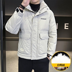 M807-P160标50%白鸭绒2025新款羽绒服男冬季立领潮流百搭厚，男装羽绒服，星座507A（原星座306B-2）