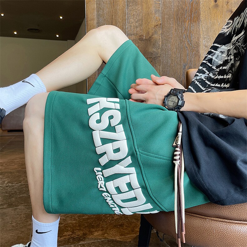！夏季短裤重磅320克菠萝格运动五分裤313A-1-NK118-P45控58,男装休闲裤,星座808A-1