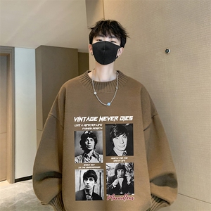 半高领毛衣男大码胖子针织衫毛线衣 M18451-P45 加绒款-P65图片