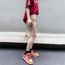 美式高街宽松流苏牛仔五分裤潮流休闲短裤A161-S2329-P46，男装牛仔裤，电商A161