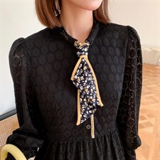 秋季新款韩版时尚修身显瘦气质高雅淑女连衣裙，女装连衣裙，荷塘月色