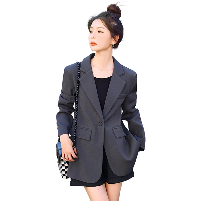 2022秋款纯色小西装外套女韩版收腰英伦风西服时尚港味上衣,女装西装,瑶迪依秀