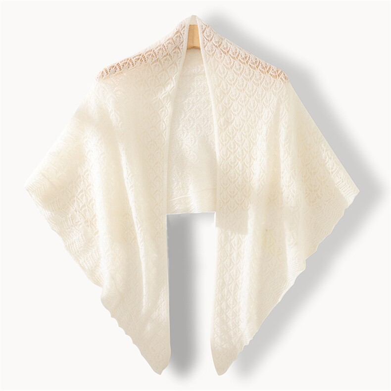 2025年秋季新款百搭女士镂空羊绒披肩，披肩，绒上羊绒
