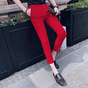2021夏季英伦风小脚九分裤男式韩版休闲裤西装裤A470,男装休闲裤,电商A207
