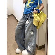 送挂饰美式复古印花弯刀牛仔裤ZK0381-特批55，男装牛仔裤，星座313A(原308A-2)