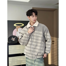 PY5552-P85特冬季PU皮棉服兔毛加绒加厚保暖棉衣，男装棉衣，电商D232