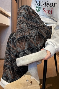 8XL-M羊羔绒裤子男冬季加绒加厚民族风重磅针织棉裤大码KZ023P78图片