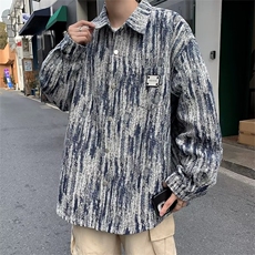扎染欧美高街cleanfit外套男春秋设计感潮牌痞帅炸街美式短款夹克，男装夹克，星座410-7