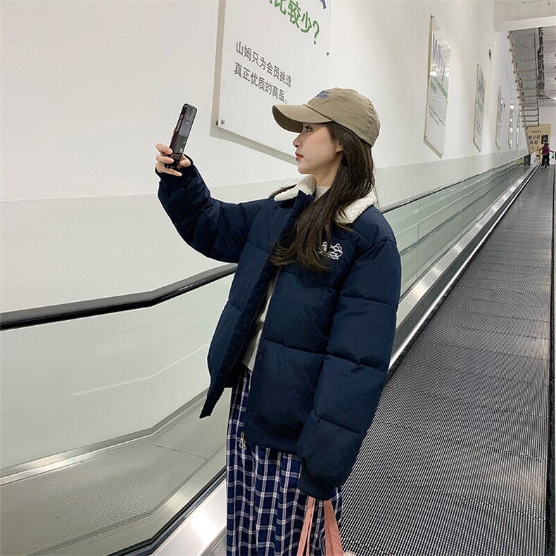 A468-P95冬季宽松男女上衣外套棉服个性港风上衣毛领上衣,男装棉衣,星座911