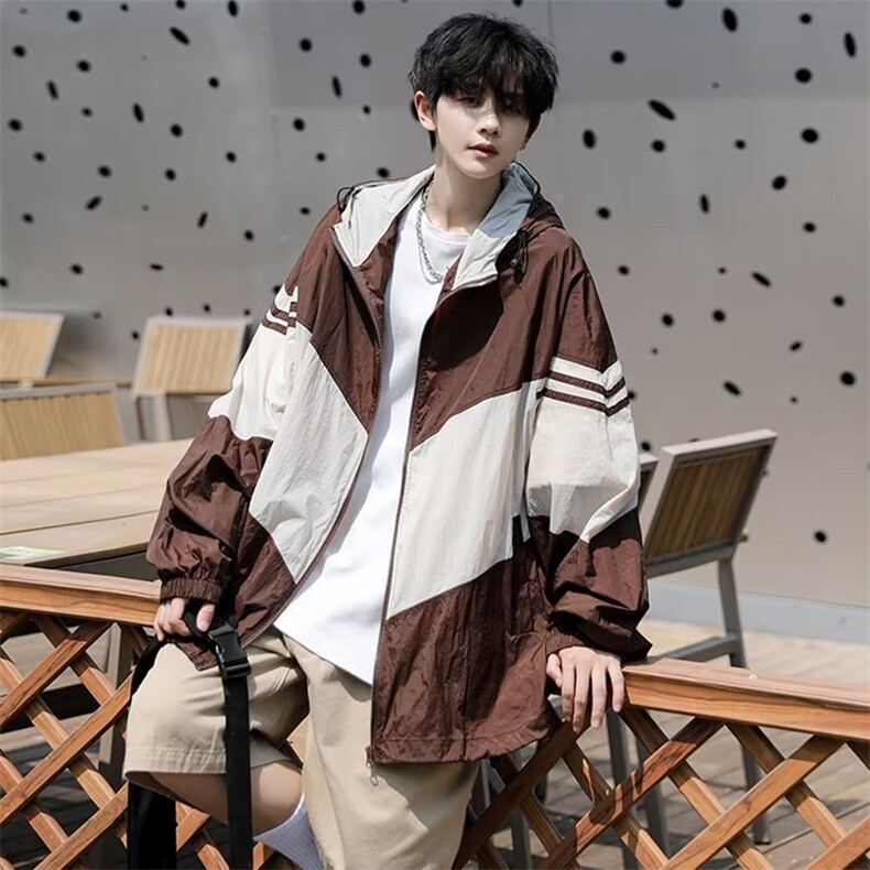 新款夹克男百搭长袖防晒衣透气连帽运动外套FS08-P40，男装防晒衣，星座1109-3