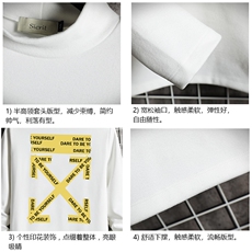BT40127-P30加绒款-P40半高领长袖t恤男大码内搭打底衫男网格，男装T恤，电商A040A