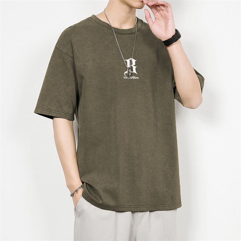 23年夏季短袖t恤男260克品质短袖t恤男A210-A1519-P40,男装T恤,星座210-1