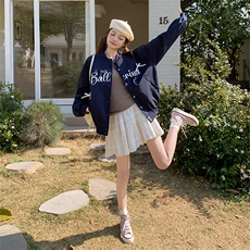 大货藏青色棒球服2C309-2503-p125-k178，女装短外套，2C309