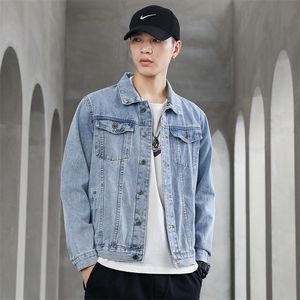 长期做 牛仔夹克宽松韩版工装潮流水洗情侣外套 JK9015-P70有现货，男装夹克，星座224