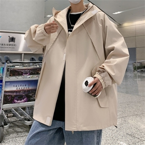 JK9008/P65春装新款现货中性风防水冲锋衣男夹克宽松大码上衣外套图片