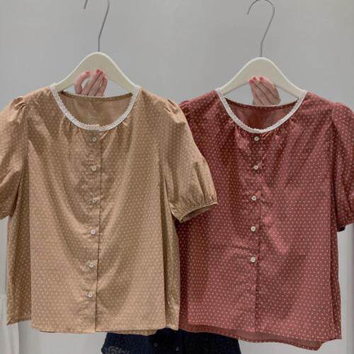 拼蕾丝边衬衣，女装，molly fits