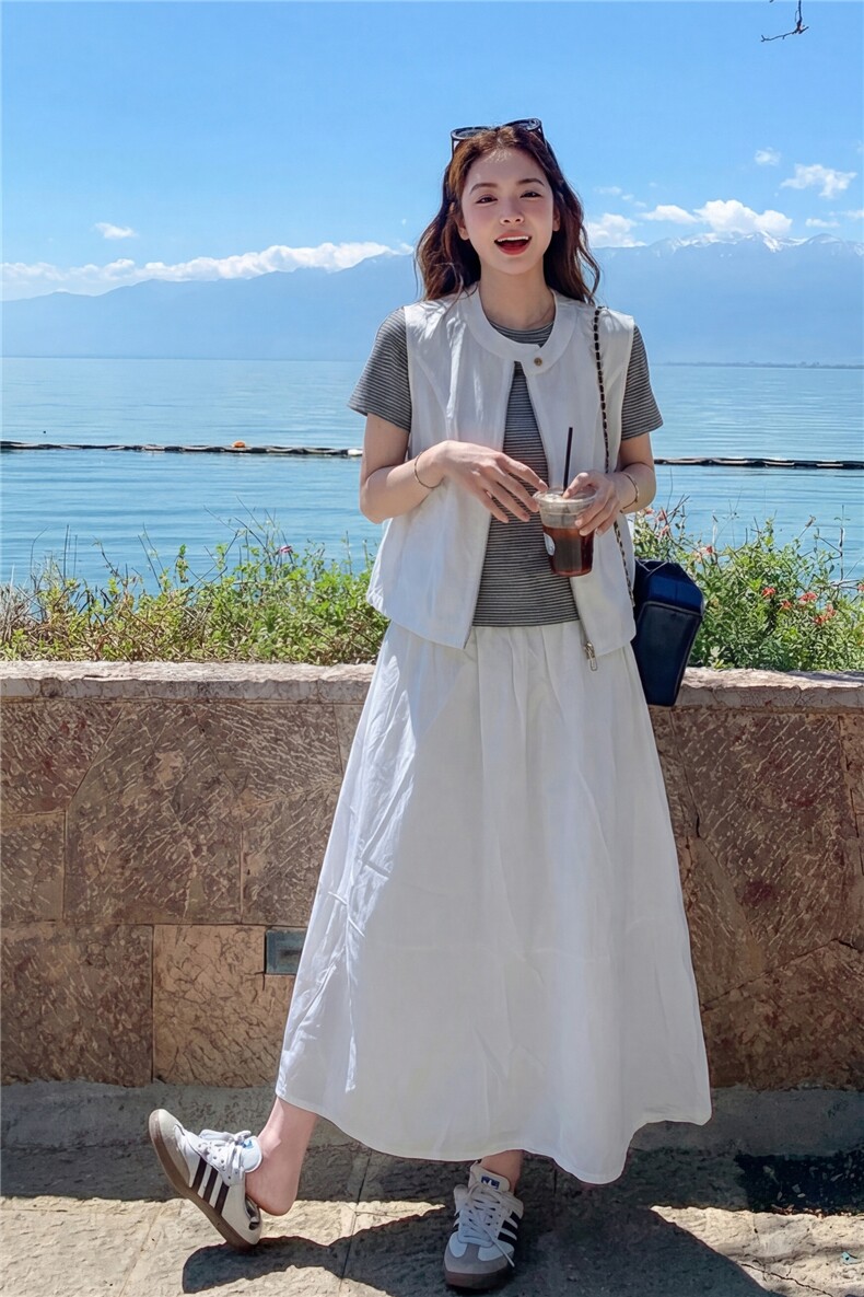 现货夏季马甲套裙三件套p175-k255,女装套装/套裙,丝露怡语