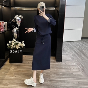 女春秋新款时尚洋气卫衣半身裙两件套图片