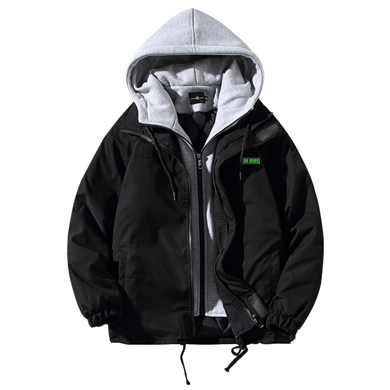 冬季潮流工装休闲连帽假两件棉衣保暖款号M5117-P95【特价】,男装棉衣,电商A007