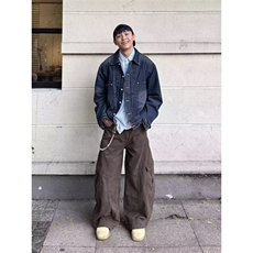 日系牛仔夹克原宿百搭气质流行慵懒潮流ins时尚新款简约JK2611，男装夹克，星座516A
