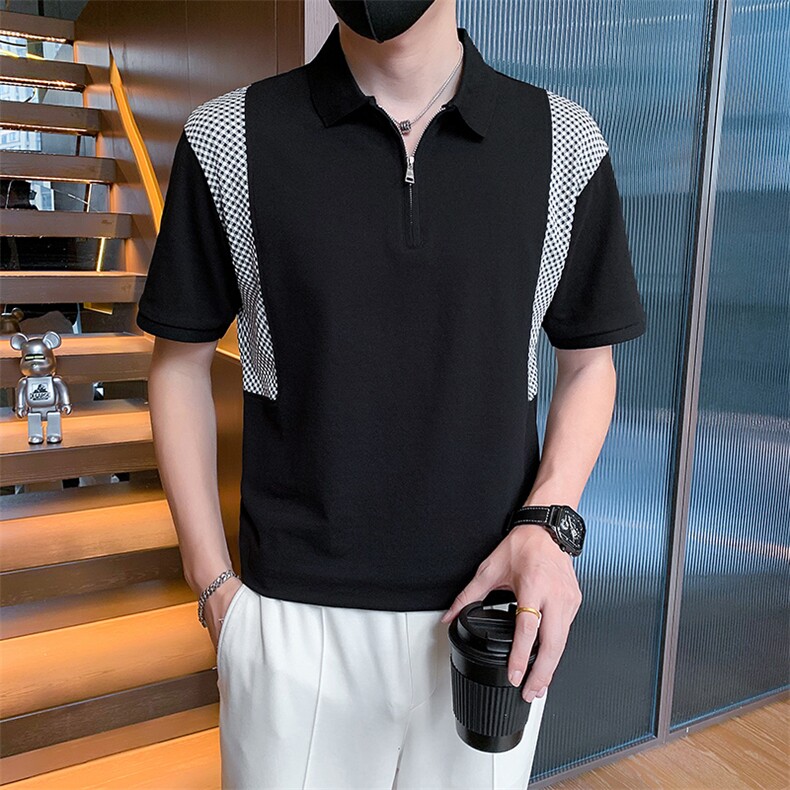 23男士翻领T恤polo衫A210-3320-p5570%棉%聚酯纤维5%氨纶，男装T恤，电商A210