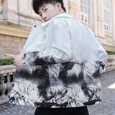 渐变夹克男秋季长袖2021新款修身潮流帅气休闲潮牌外套JK180-P45，男装夹克，星座1206（原A206）
