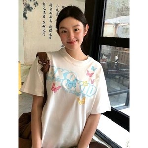 万针全刺绣工艺抖音得物高品质260克重磅纯棉双纱美式高街短袖T恤图片