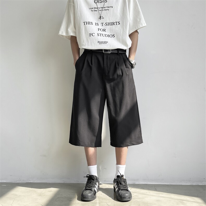 日系复古工装七分裤2024夏季新款潮牌oversize短裤现货 K7743-P32图片