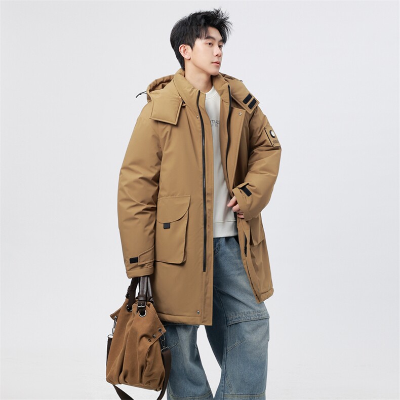 自家图有视频 中长款棉服连帽登山情侣聚热保暖工装棉衣M2573p110图片
